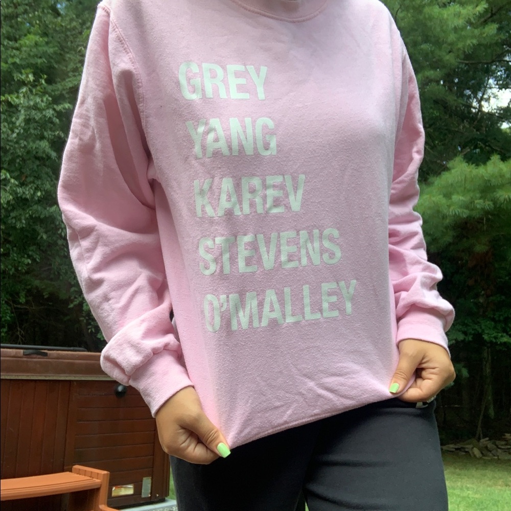 Greys Anatomy Light Pink Sweatshirt